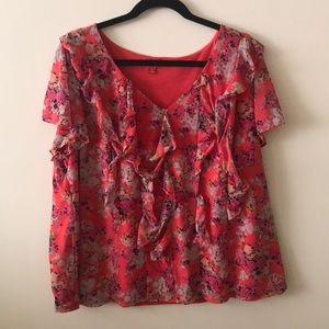 Pink Floral Blouse